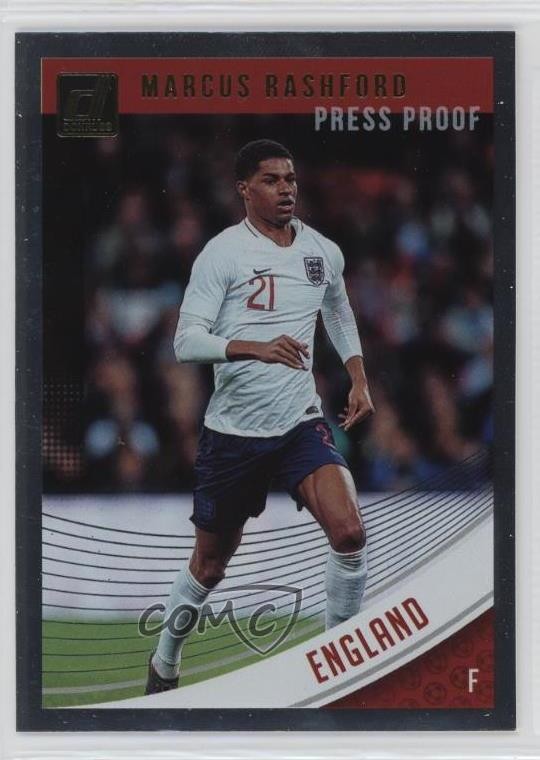 2018-19 Panini Donruss Press Proof Silver Marcus Rashford #124 3u4