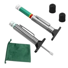 2PCS Car Tire Tread Depth Gauge Kit, Tire Thread Depth Meter Tool Color Coded 