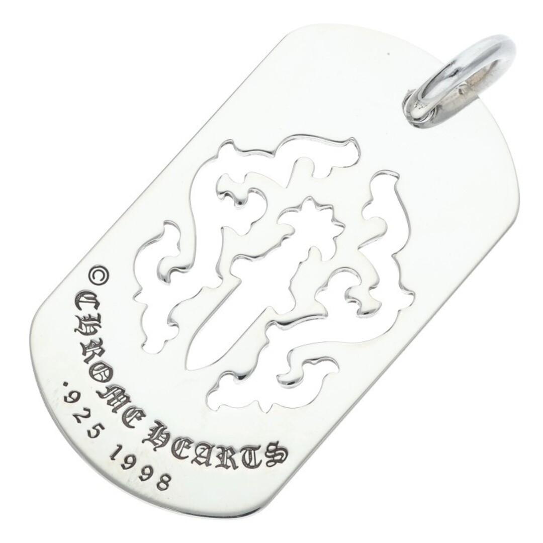 Chrome Hearts D TAG LRG Dagger Cut Out Dog Large Necklace Top Mens Used 1f1d92b9 thumbnail 3