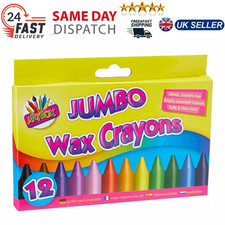 Artbox 12 Jumbo Wax Crayons Easy Grip Thick Crayons for Toddlers & Kids