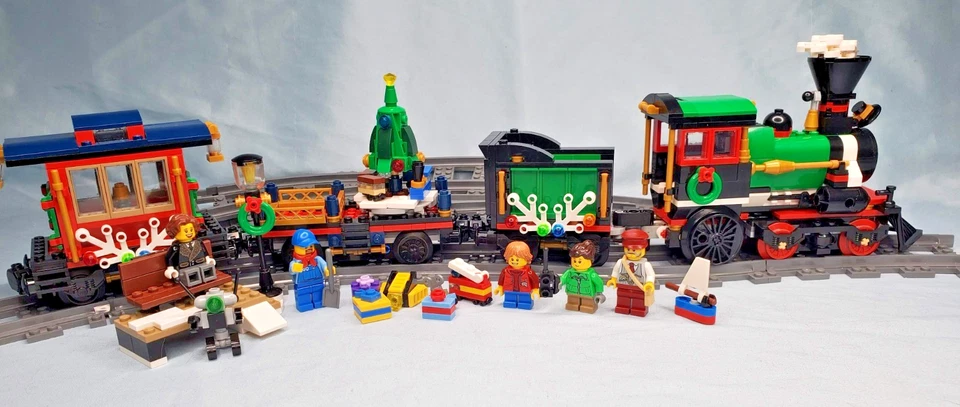 LEGO 10254 Зимняя деревня коллекции зимний праздничный поезд - полный - пожалуйста, прочитайте - Изображение 3 из 4