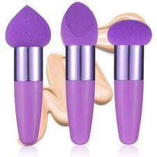 Sibba Makeup Brushes 3 PCS Powder Puff 1 Count Pack of 3 , Purple