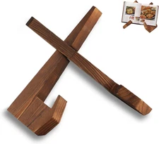 Wooden Cookbook Stand, Wood Cook book Holder, Recipe ＆ Cook Book Stand Classic