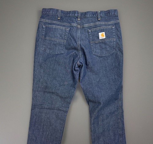 NEW Carhartt Women's Relaxed Fit Straight Leg Blue Denim Jeans 393-83 Sz 10 Reg - Picture 5 of 5