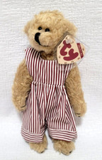 Vintage 1993 TY Beanie Attic Treasures Tiny Tim The Bear 8 inch Plush Bear New