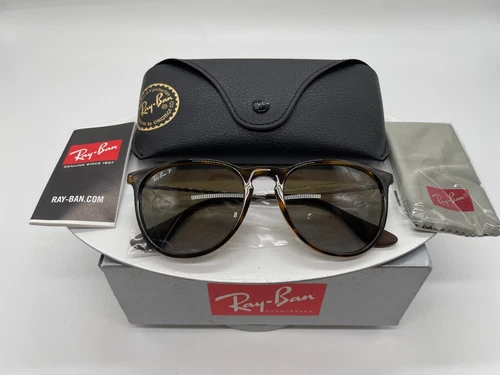 Ray Ban Erika Women’s Sunglasses - Brown Gradient Polarized - Light Havana - NEW