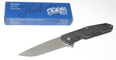 Herbertz Einhandmesser 533312 AUS 8 Klinge und Titan Griffschalen Neu