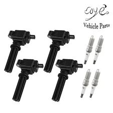 4pcs Ignition Coil and Spark Plug For Ford Escape Fusion 1.6L 2.0L 2.3L 2.5L L4
