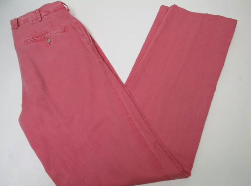 Peter Millar Men's Pink Salmon 100% Pima Cotton Khaki Pants 32 x 34