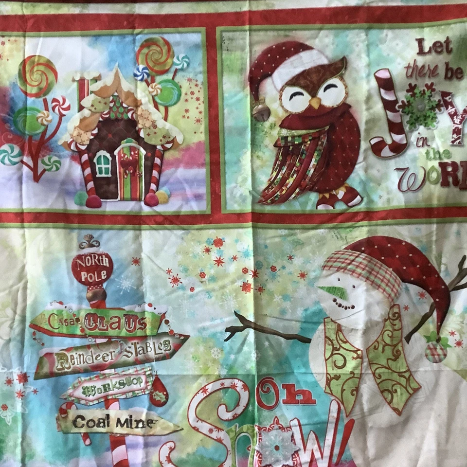 Panel de tela de Navidad Hoffman Oh, Snow Connie Haley de algodón  Foto 3 de 4