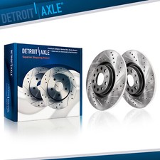 11.26" (286mm) Rear Drilled Brake Rotors for Volkswagen GTI Jetta Passat Audi A3