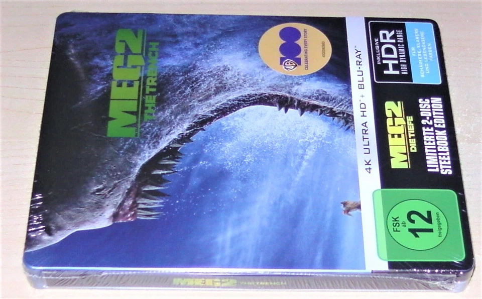 MEG 2 THE TRENCH / DIE TIEFE 4K BLU RAY + BLU RAY LIMITIERTE STEELBOOK NEU & OVP - Bild 4 von 4