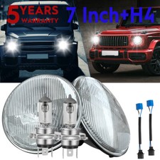 7 Inch Halogen Glass Headlight Roundoriginal Classic Look Headlamp Chrome 7 Inch Halogen Glass Headlight Roundoriginal Classic Look Headlamp Chrome
