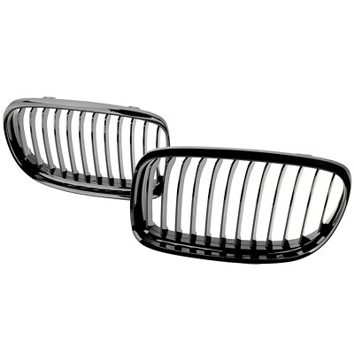 Nieren Grill Doppelsteg passend für BMW 3er E90 E91 vor LCI GLANZ Schwarz