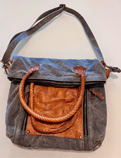 Mona B Purse Admiral Fold Over Convertible Canvas Tote Bag Worn By Actress On Tv