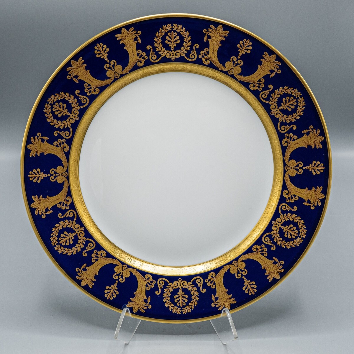 Bernardaudベルナルドプレート PrinceBleuプランスブルー Bernardaud Limoges Fontainebleau Dinner Plate 10 3/8