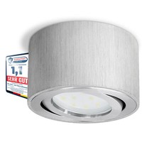 CELI-1A Led Aufbauspot Alu GebüRstet 6W Dimmbar Warm/Neutral/Kalt Spot