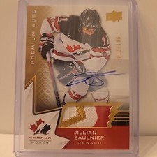 2020-21 Upperdeck Team Canada Premium Patch Auto Jillian Saulnier 12/199