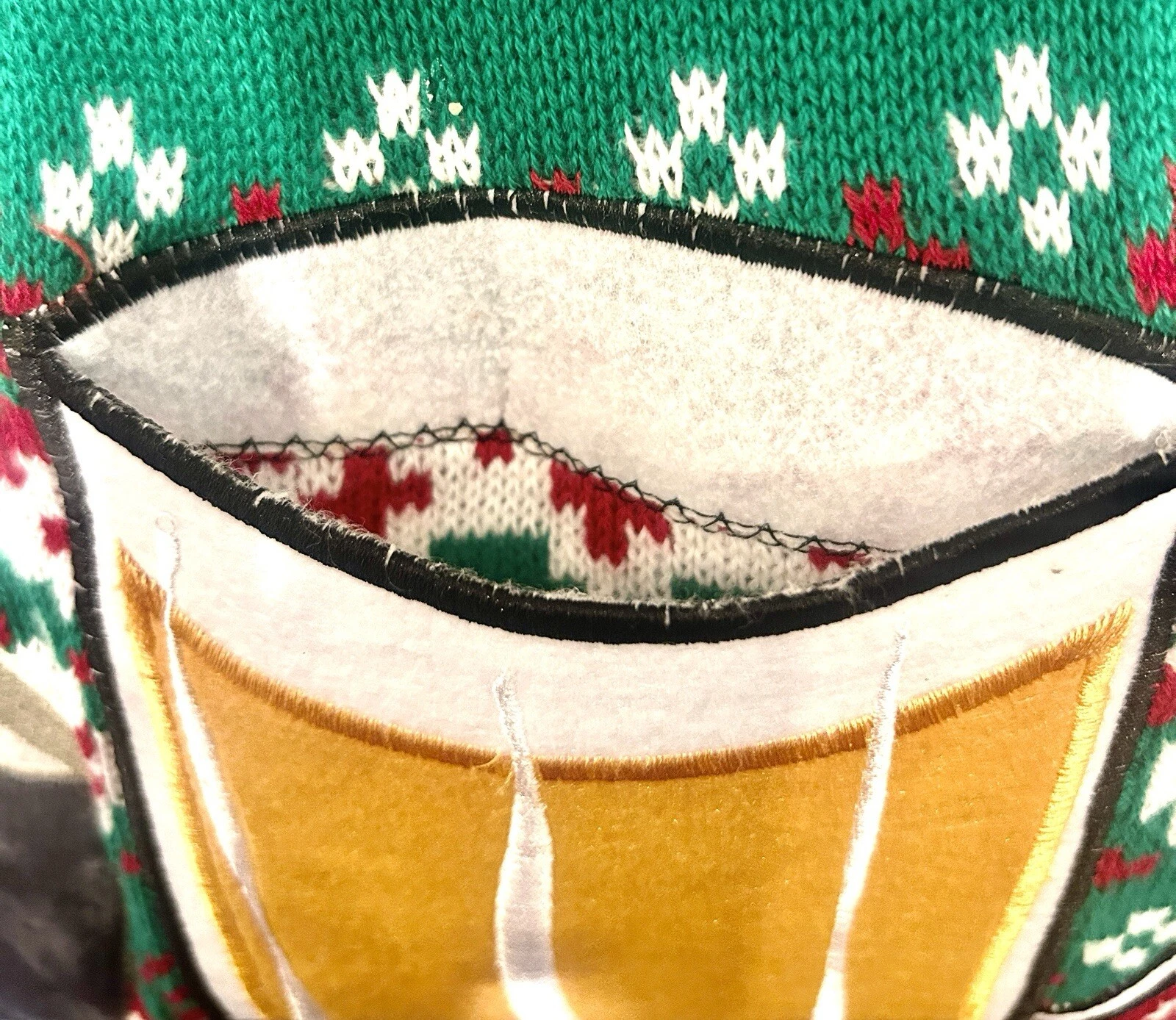 New Ugly Christmas Sweater 33 Degrees Sloth Pullover Beer Drink Pocket Men’s L