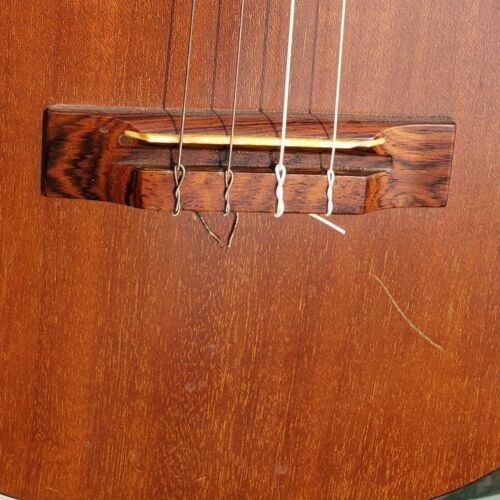Harmony Baritone Ukulele 1950s Solid Mahogany w/Tweed Case Chicago Made - Picture 14 of 18