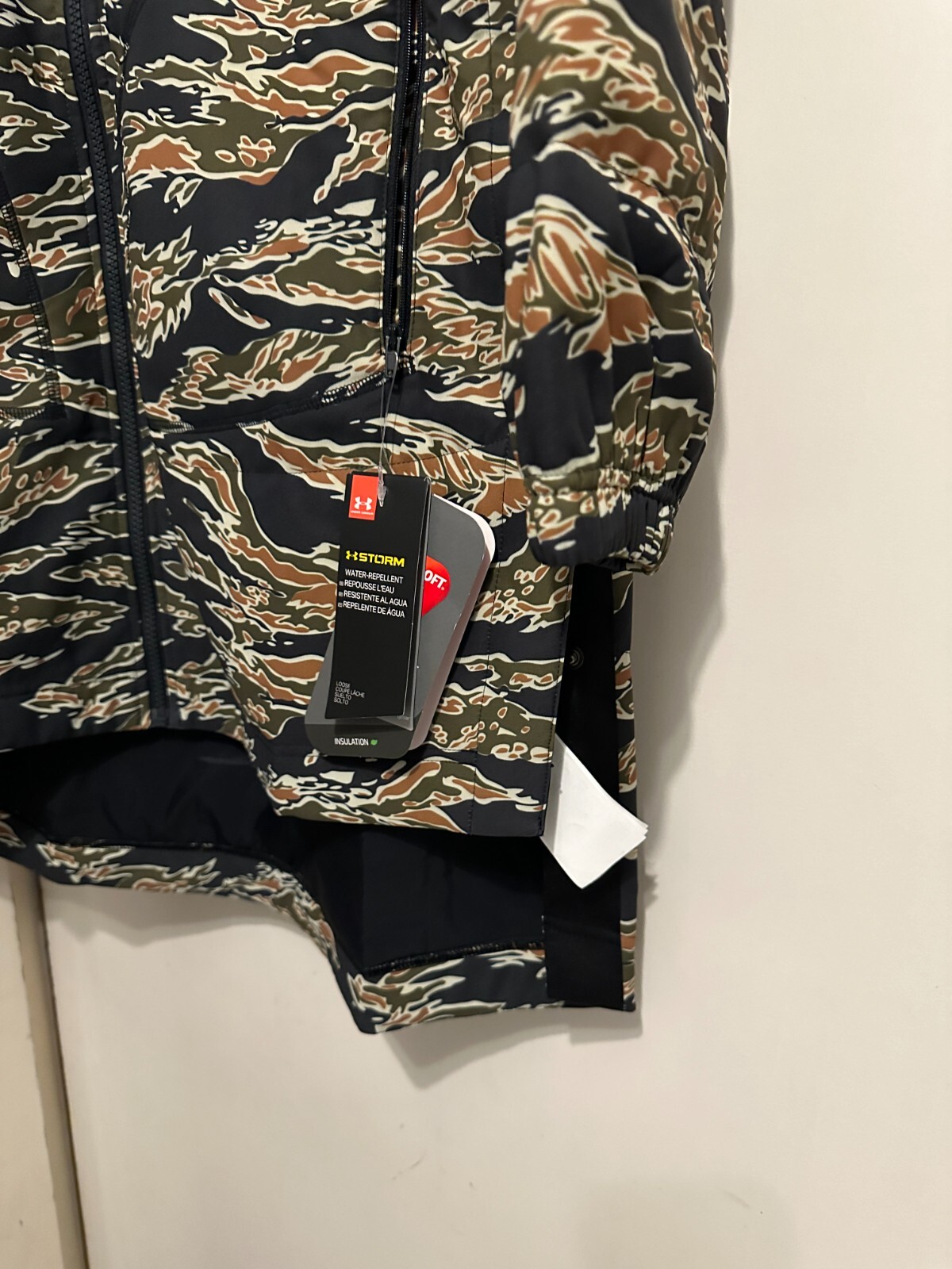 Under Armour Men's Camo Jacket Primaloft Insulation Rare Sample Coldgear Hoodie image 10