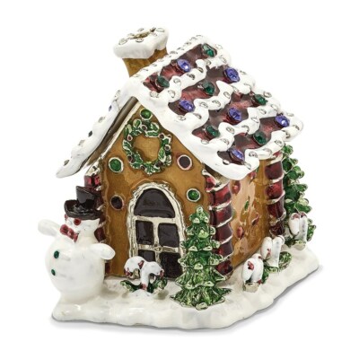 Bejeweled LEBKUCHENHAUS Gingerbread House Trinket Box