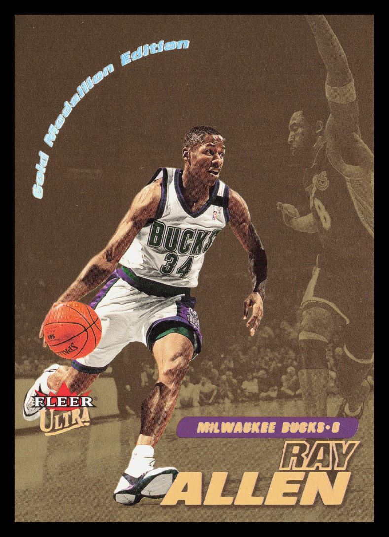 2000-01 Fleer Ultra Gold Medallion Ray Allen Milwaukee Bucks #162G Gold