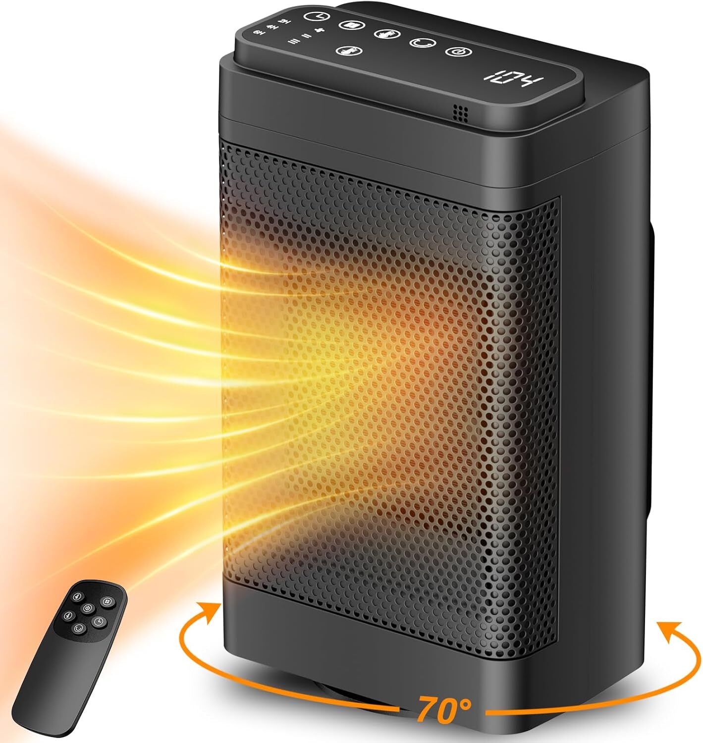 Space Heater Indoor & Thermostat, Max temperature 104°F, 1500W Portable Heaters-image