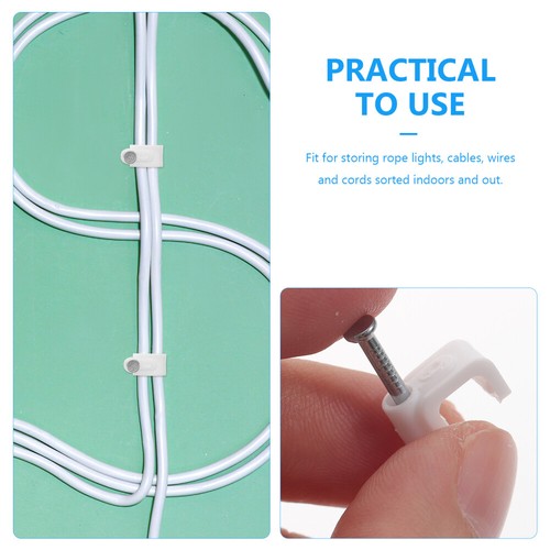 500 Pcs Wire Clamping Buckle Outdoor Cable Clips Electrical Staples Clamps - Afbeelding 7 van 12