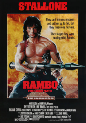 RAMBO First Blood II (1985) POSTER Plakat Sylvester Stallone #338