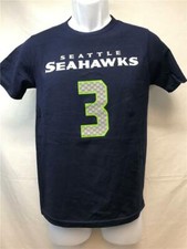 New Minor Flaw Seattle Seahawks 3 Russell Wilson Youth Sizes M-XL Blue Shirt