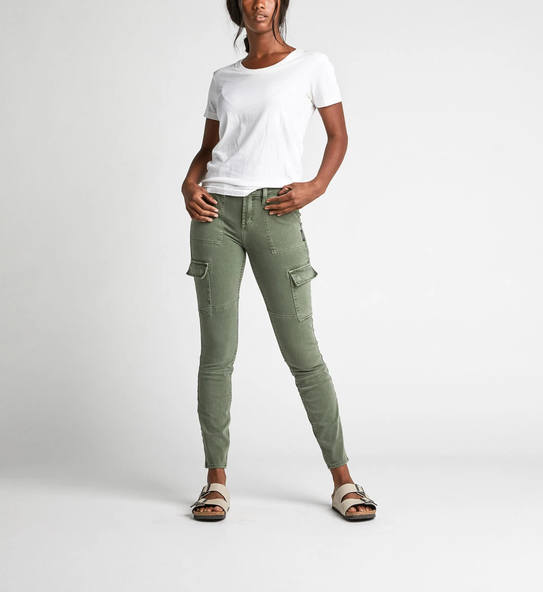 Green tight hotsell cargo pants