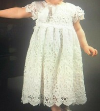 White Lace Baby Girl Christening / Baptism / Wedding 24 Months Cotton Dress