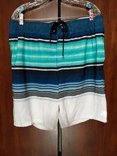 ZeroXposur Men Aqua Coast Stripe Inner Line Uv Swim shorts Size L