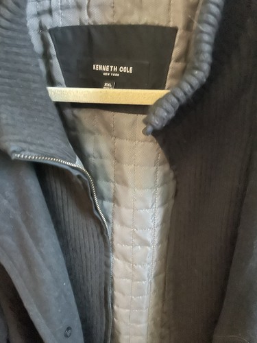Kenneth Cole Men’s Winter Wool Jacket XXL Quilted Lining Knit Insert Black - Picture 6 of 13