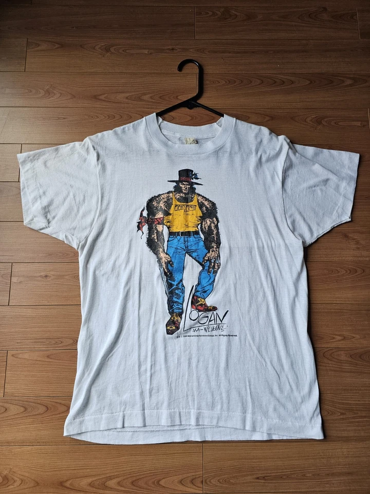 Camisa vintage Marvel Wolverine 1989 50/50 puntada única limpia Foto 2 de 4