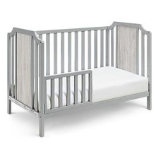 Suite Bebe Brees Contemporary Wood Toddler Guard Rail in Gray Finish