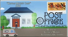 19-071, 2019, Post Office Murals, Pictorial  Postmark, FDC, Kiowas Moving Camp