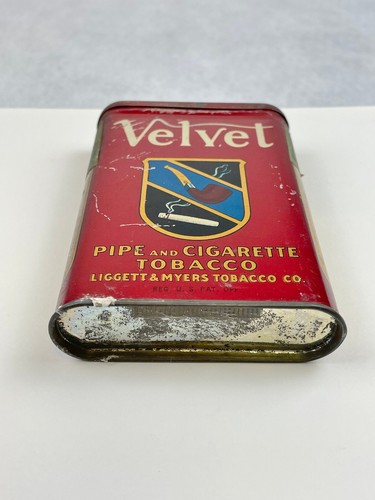 VINTAGE VELVET PIPE AND CIGARETTE TOBACCO TIN - EMPTY - COLLECTORS ITEM - Bild 6 von 7