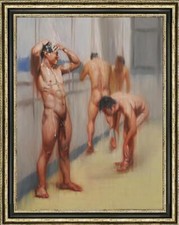 Hand painted Oil painting original Art Portrait male men on canvas 24  x36"