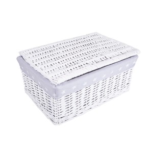 Purewhite With Lid Wicker Storage Collection Christmas Gift Hamper Image Is Loading Purewhite With Lid Wicker Storage Collection Christmas Gift