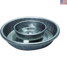 Heavy-Gauge Galvanized Steel Waterer Base for Baby Chicks – 1 Quart Capacity