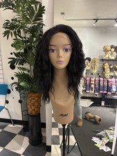 Black, wet and wavy HD lace front human hair blend  