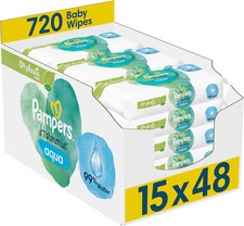 Pampers Harmonie Aqua Baby Wipes 15 x 48 pcs