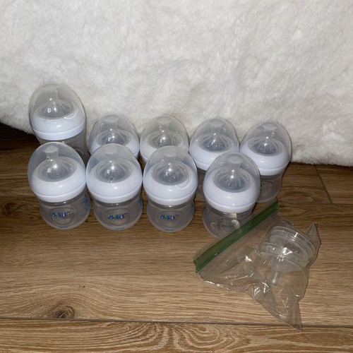 Lot of 9 Avent Natural Baby Bottles