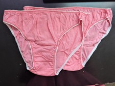 2 pair Vtg med New Nos St Eve pink cotton bikini Panty panties Nwot