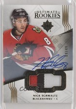2016-17 Ultimate Collection Gold 9/49 Nick Schmaltz #148 Auto ev1