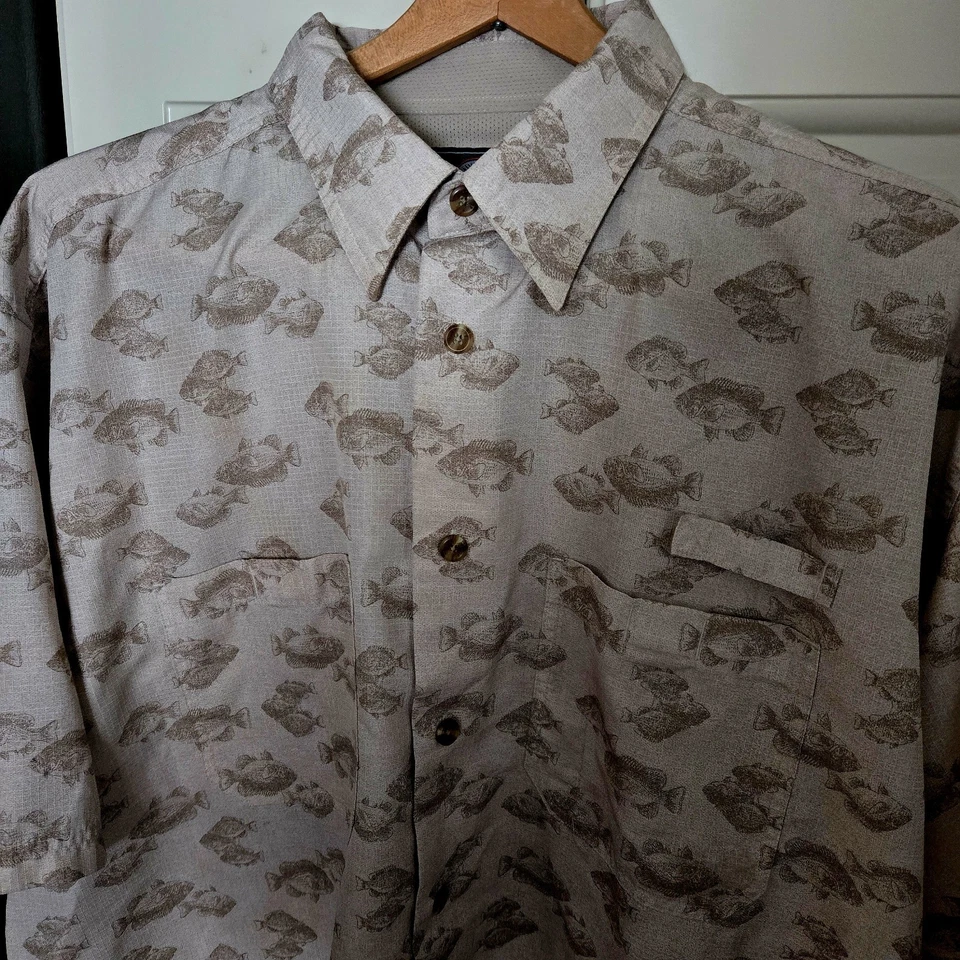 Weatherproof Fishing Ripstop Vented XXL Fish Pattern Hiking Camping Shirt  - Image 3 of 4
