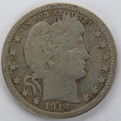 F 1914 D Barber Quarter