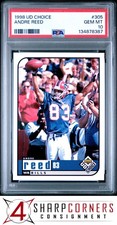 1998 UD CHOICE #305 ANDRE REED BILLS HOF PSA 10